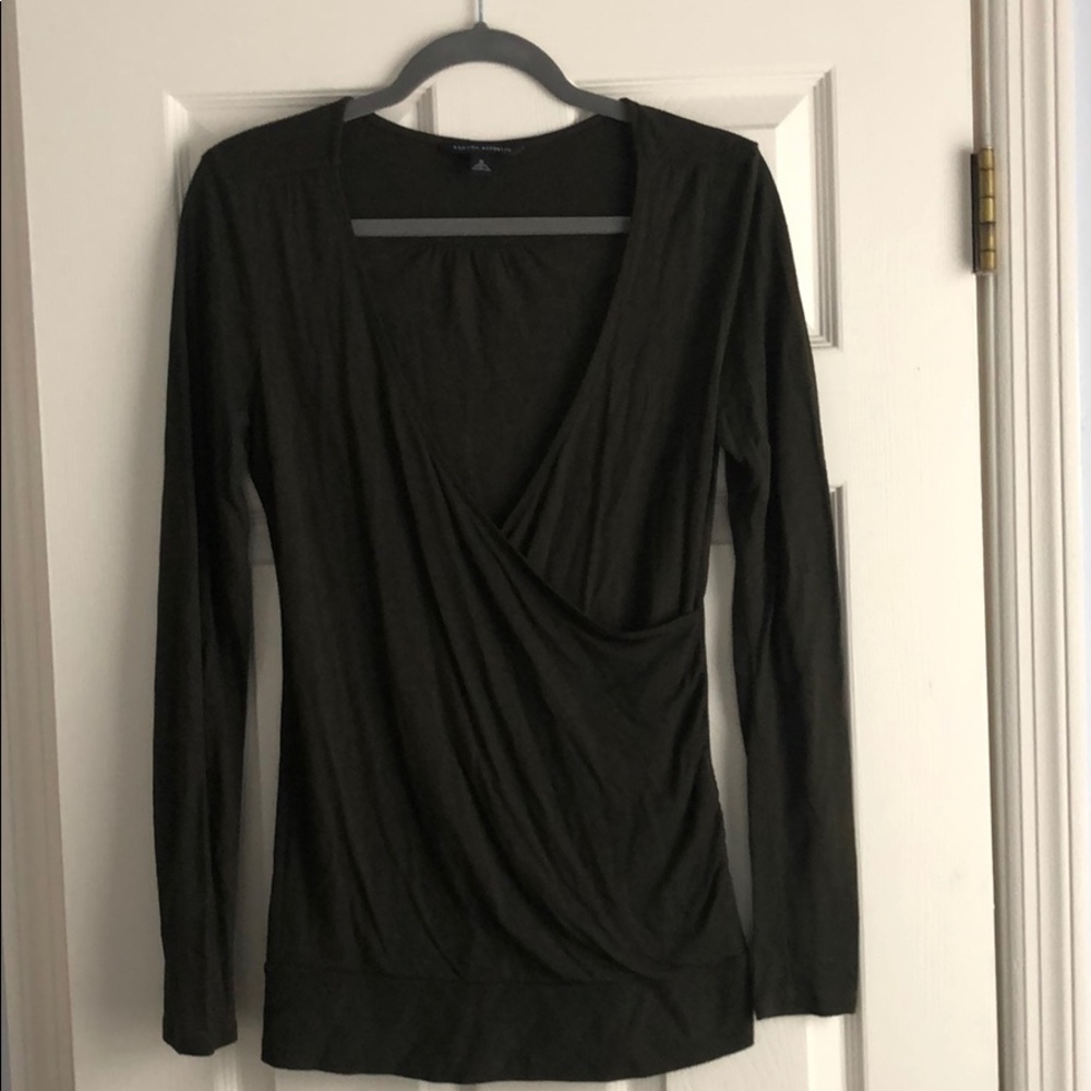 Banana Republic Long Sleeve Low V neck top
